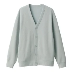 Men's Double Knitted V Neck Cardigan
