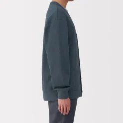 Men's Double Knitted V Neck Cardigan