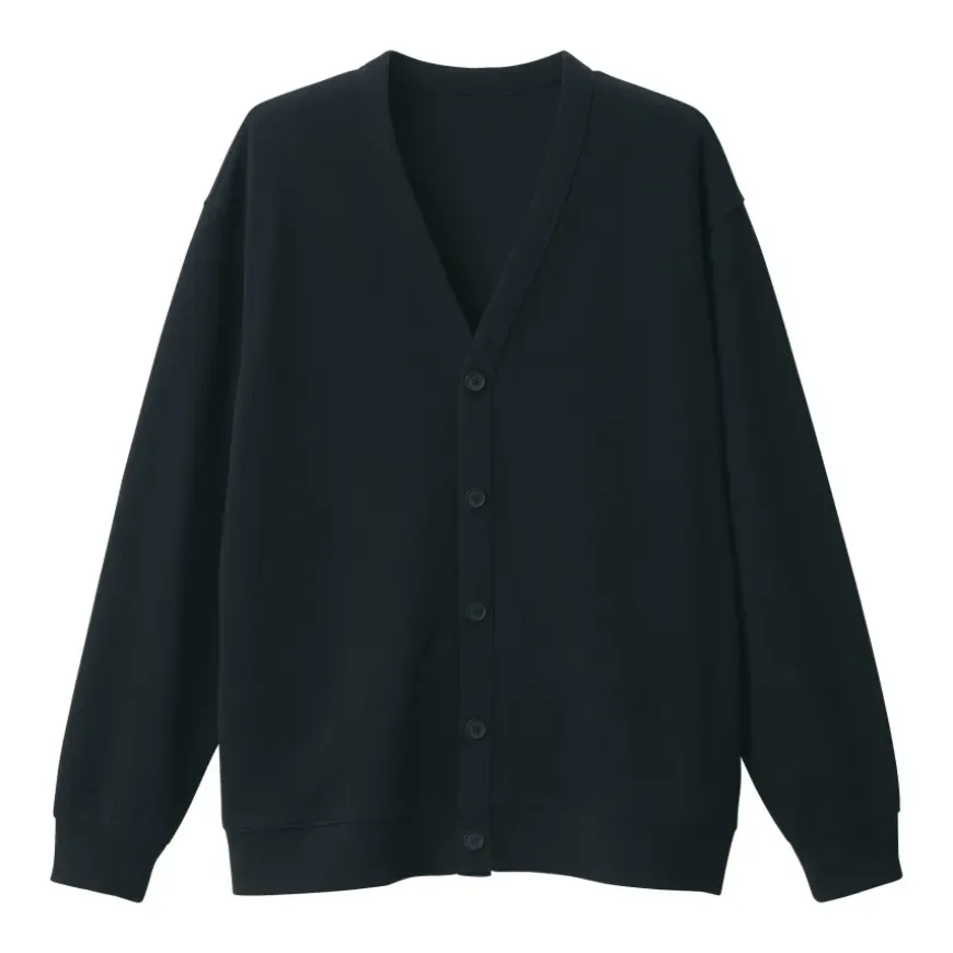 Men's Double Knitted V Neck Cardigan