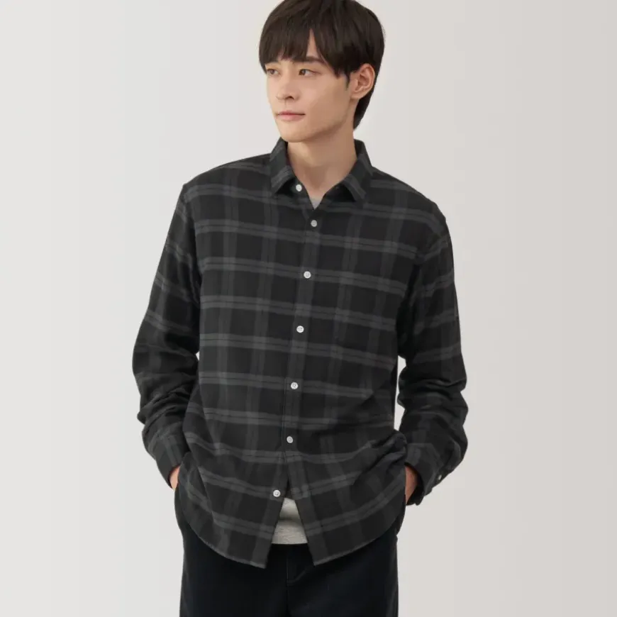 Men's Flannel Long Sleeve Patterned Shirt