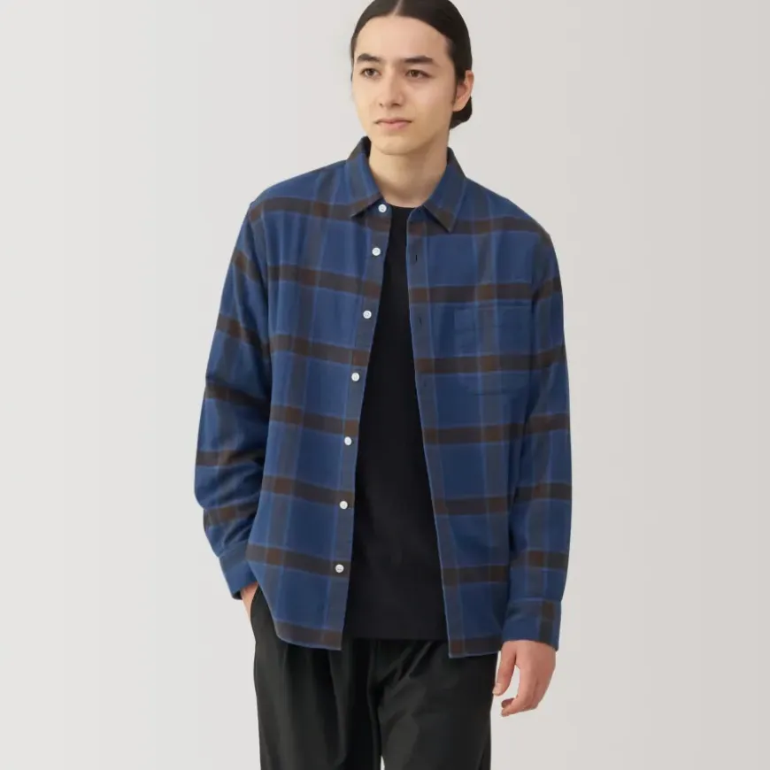 Men's Flannel Long Sleeve Patterned Shirt