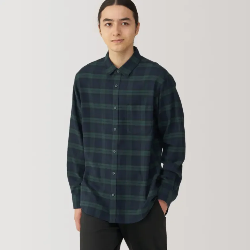 Men's Flannel Long Sleeve Patterned Shirt