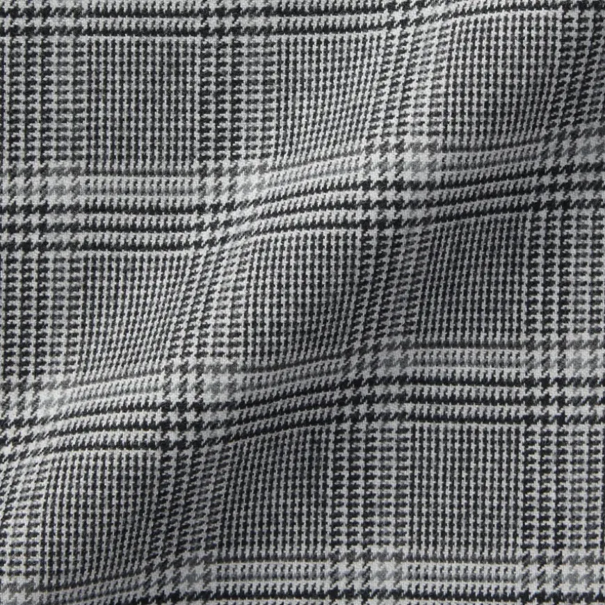 Men's Flannel Stand Collar Long Sleeve Patterned Shirt