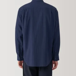 Men's Flannel Stand Collar Long Sleeve Patterned Shirt