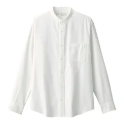 Men's Flannel Stand Collar Long Sleeve Shirt