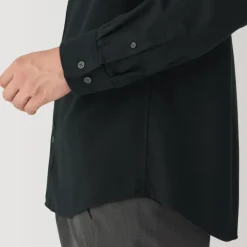Men's Flannel Stand Collar Long Sleeve Shirt
