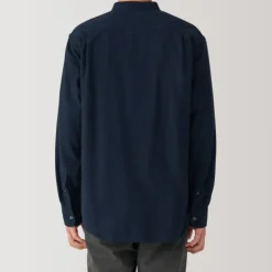 Men's Flannel Stand Collar Long Sleeve Shirt