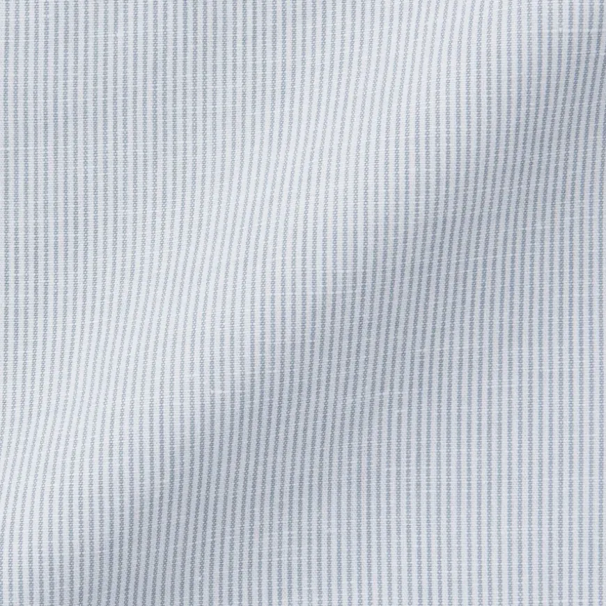 Men's Hemp Cotton Stand Collar Striped Shirt