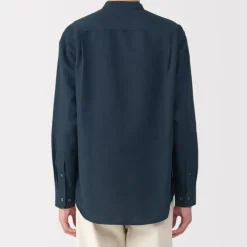 Men's Hemp Cotton Stand Collar Shirt