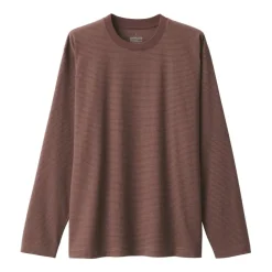 Men's Jersey Crew Neck Long Sleeve Striped T-Shirt