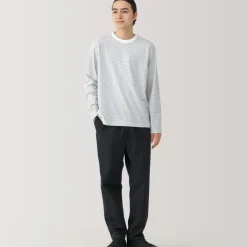 Men's Jersey Crew Neck Long Sleeve Striped T-Shirt