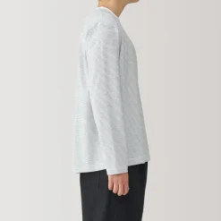 Men's Jersey Crew Neck Long Sleeve Striped T-Shirt