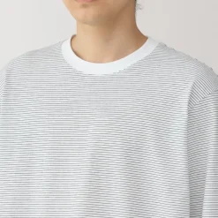 Men's Jersey Crew Neck Long Sleeve Striped T-Shirt