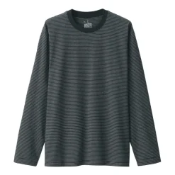 Men's Jersey Crew Neck Long Sleeve Striped T-Shirt