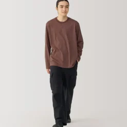Men's Jersey Crew Neck Long Sleeve Striped T-Shirt