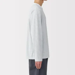 Men's Jersey Crew Neck Long Sleeve Striped T-Shirt