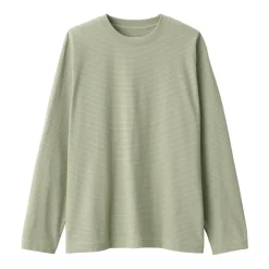 Men's Jersey Crew Neck Long Sleeve Striped T-Shirt