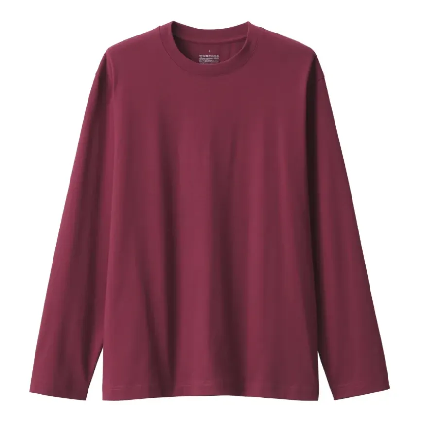Men's Jersey Crew Neck Long Sleeve T-Shirt