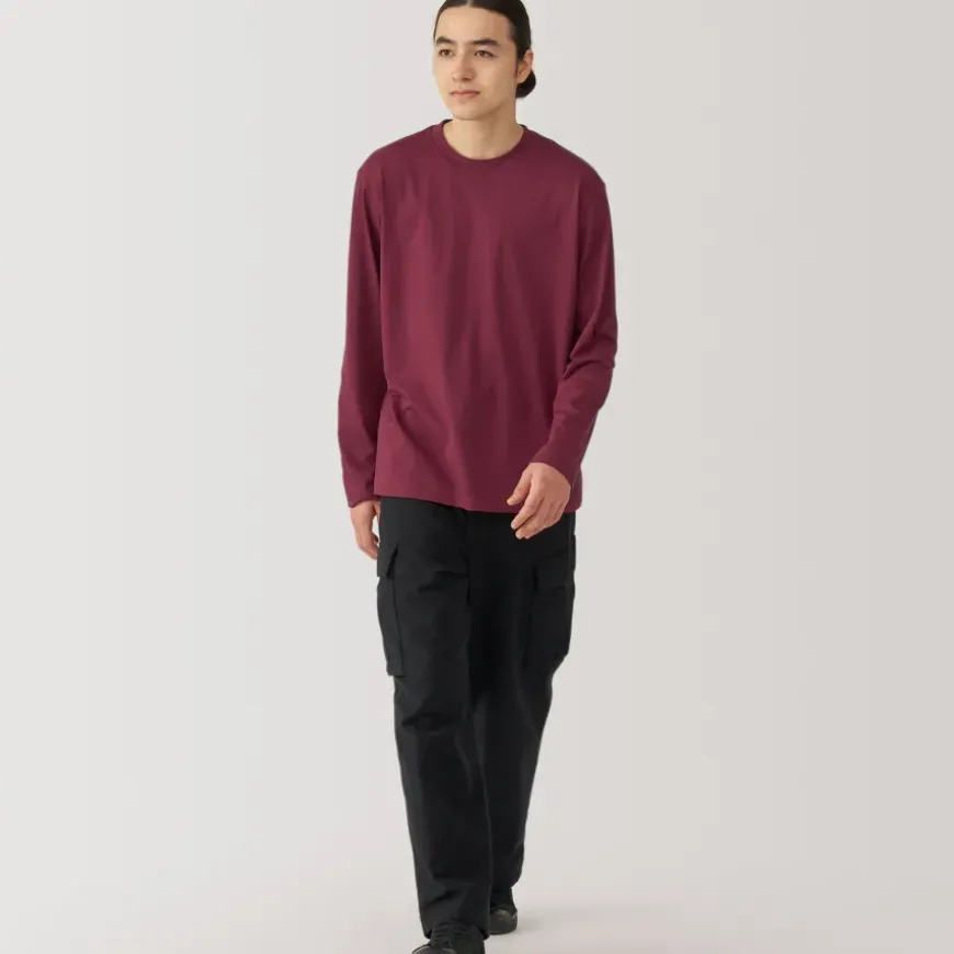 Men's Jersey Crew Neck Long Sleeve T-Shirt