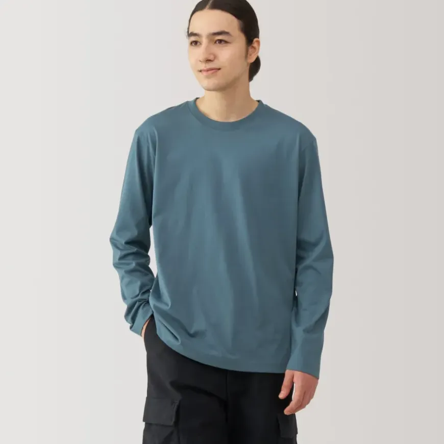Men's Jersey Crew Neck Long Sleeve T-Shirt