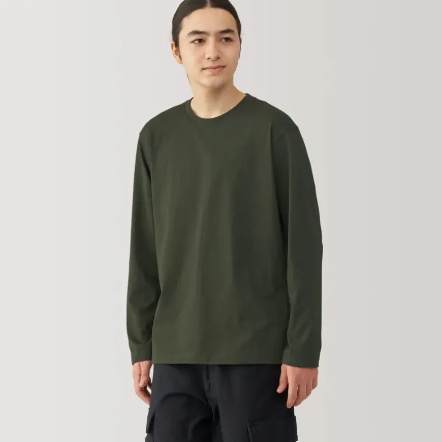 Men's Jersey Crew Neck Long Sleeve T-Shirt