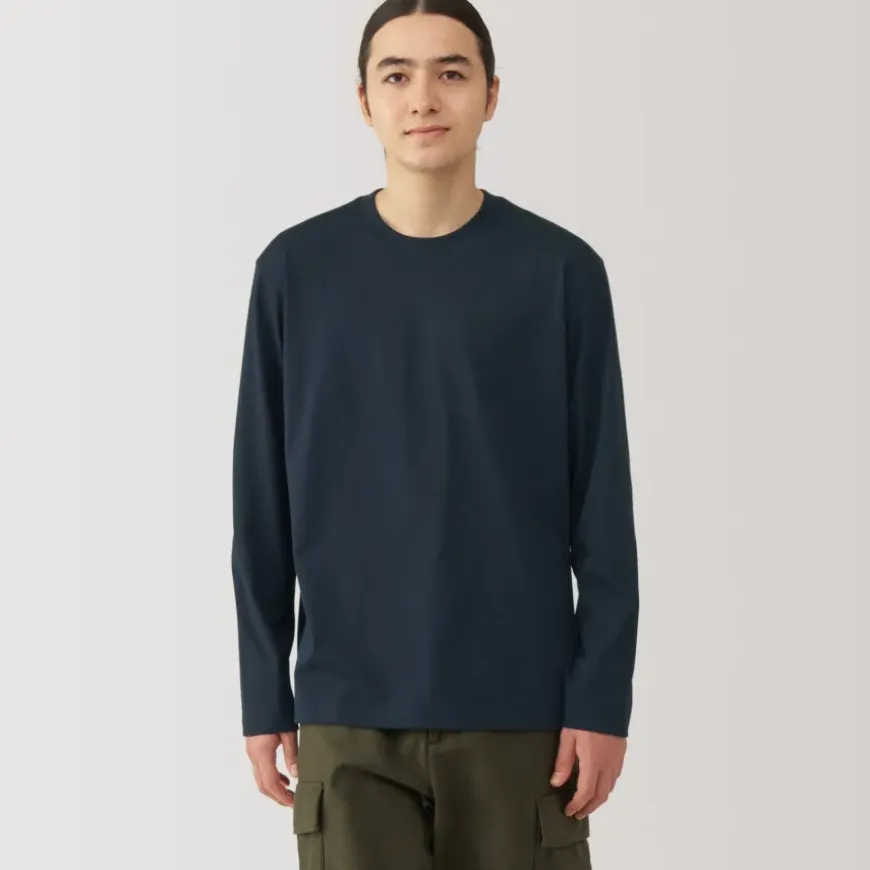 Men's Jersey Crew Neck Long Sleeve T-Shirt