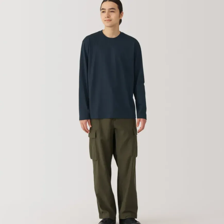 Men's Jersey Crew Neck Long Sleeve T-Shirt