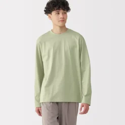 Men's Jersey Crew Neck Long Sleeve T-Shirt