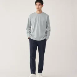 Men's Jersey Crew Neck Long Sleeve T-Shirt