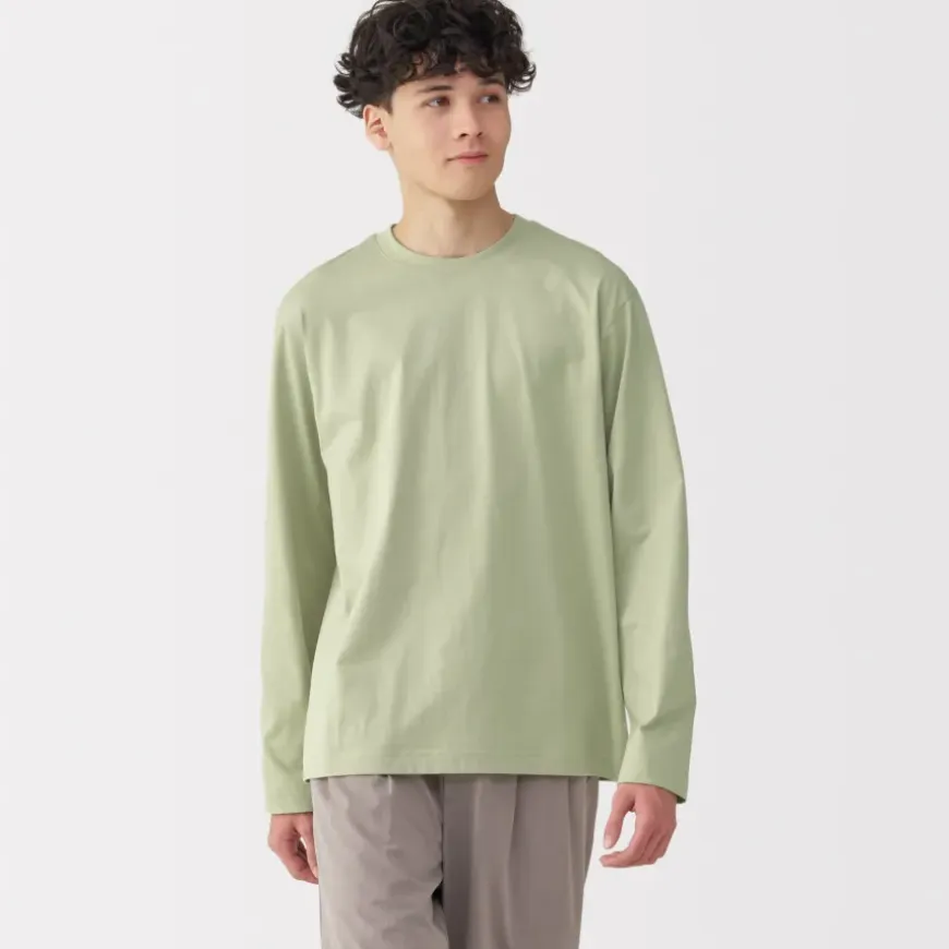 Men's Jersey Crew Neck Long Sleeve T-Shirt
