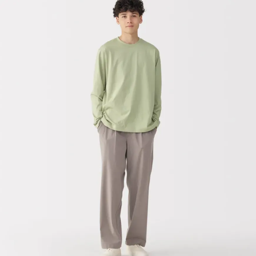 Men's Jersey Crew Neck Long Sleeve T-Shirt