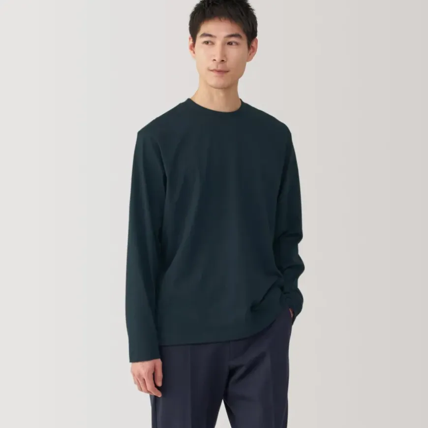 Men's Jersey Crew Neck Long Sleeve T-Shirt
