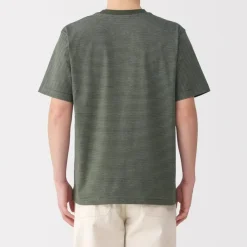 Men's Jersey Crew Neck Short Sleeve Striped T-Shirt