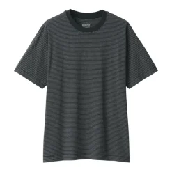Men's Jersey Crew Neck Short Sleeve Striped T-Shirt