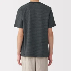 Men's Jersey Crew Neck Short Sleeve Striped T-Shirt