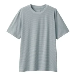 Men's Jersey Crew Neck Short Sleeve Striped T-Shirt