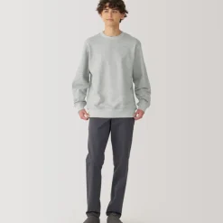Men's Jersey Slub Crewneck Pullover Sweatshirt