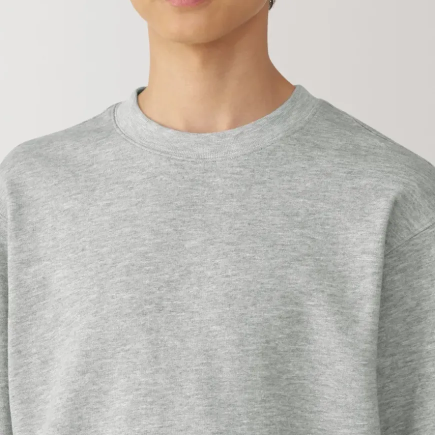 Men's Jersey Slub Crewneck Pullover Sweatshirt