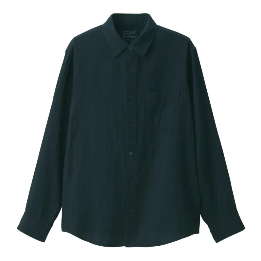 Men's Kapok Blend Double Gauze Long Sleeve Shirt