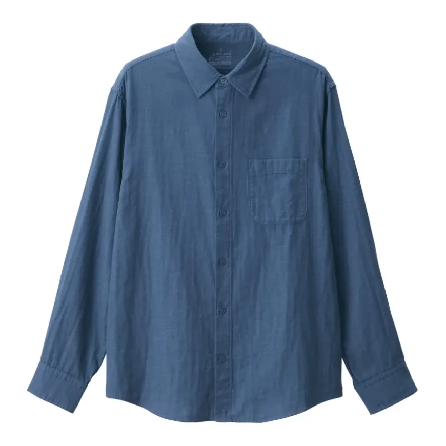 Men's Kapok Blend Double Gauze Long Sleeve Shirt