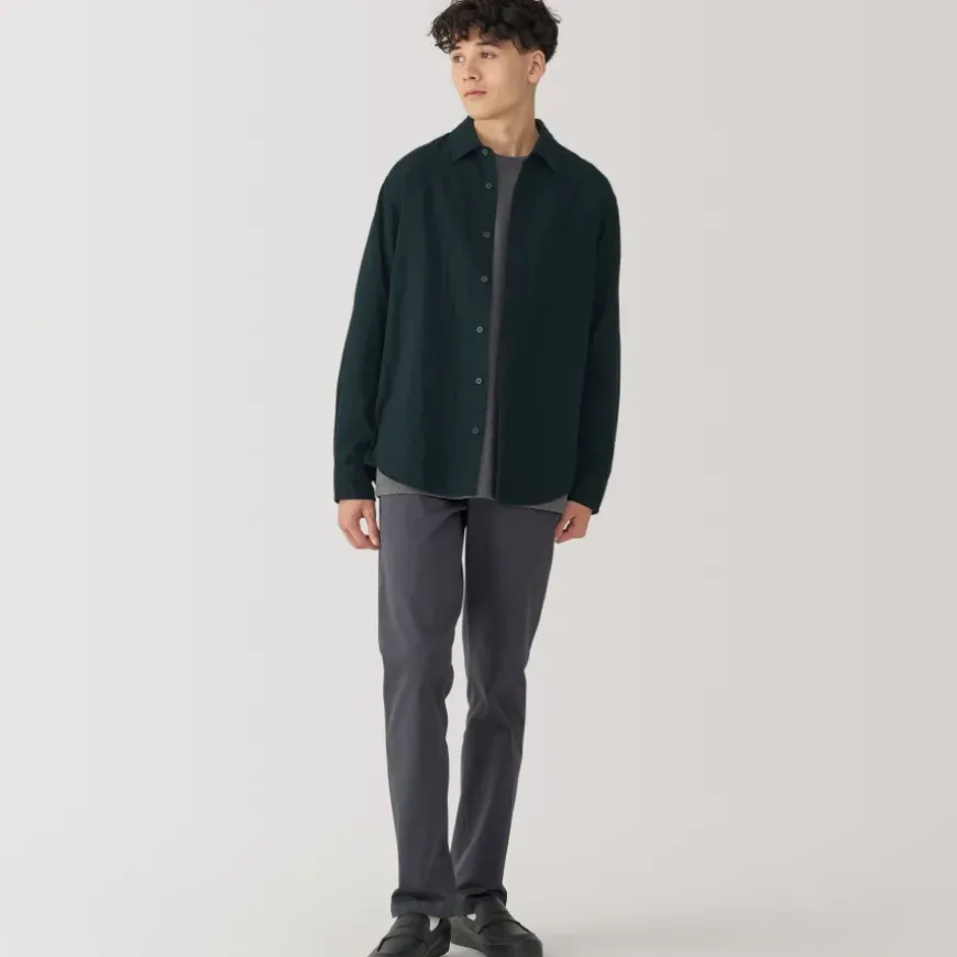Men's Kapok Blend Double Gauze Long Sleeve Shirt