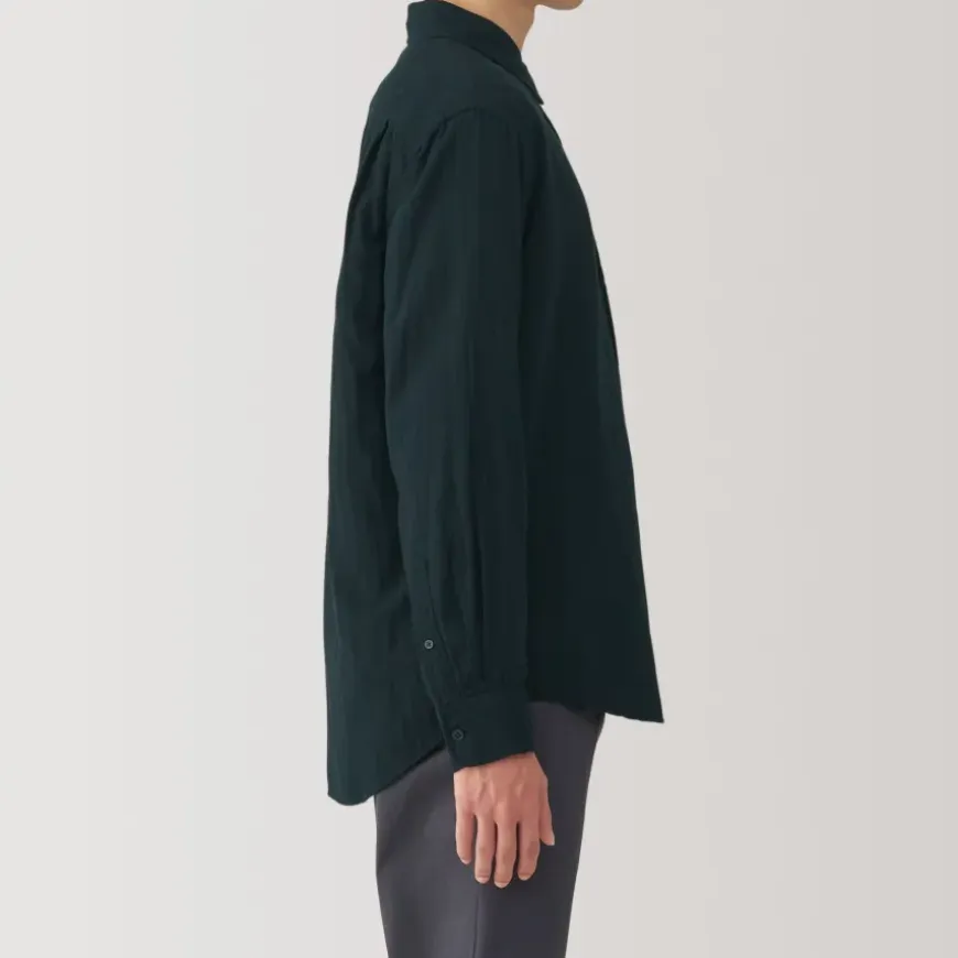 Men's Kapok Blend Double Gauze Long Sleeve Shirt