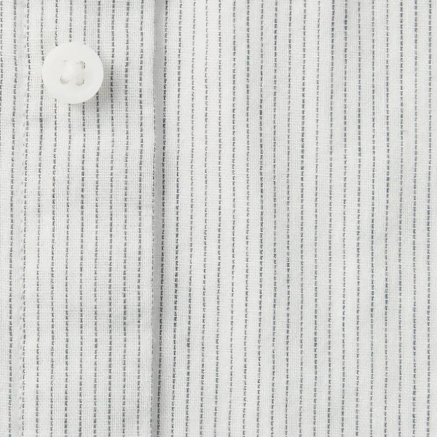 Men's Kapok Blend Double Gauze Long Sleeve Striped Shirt