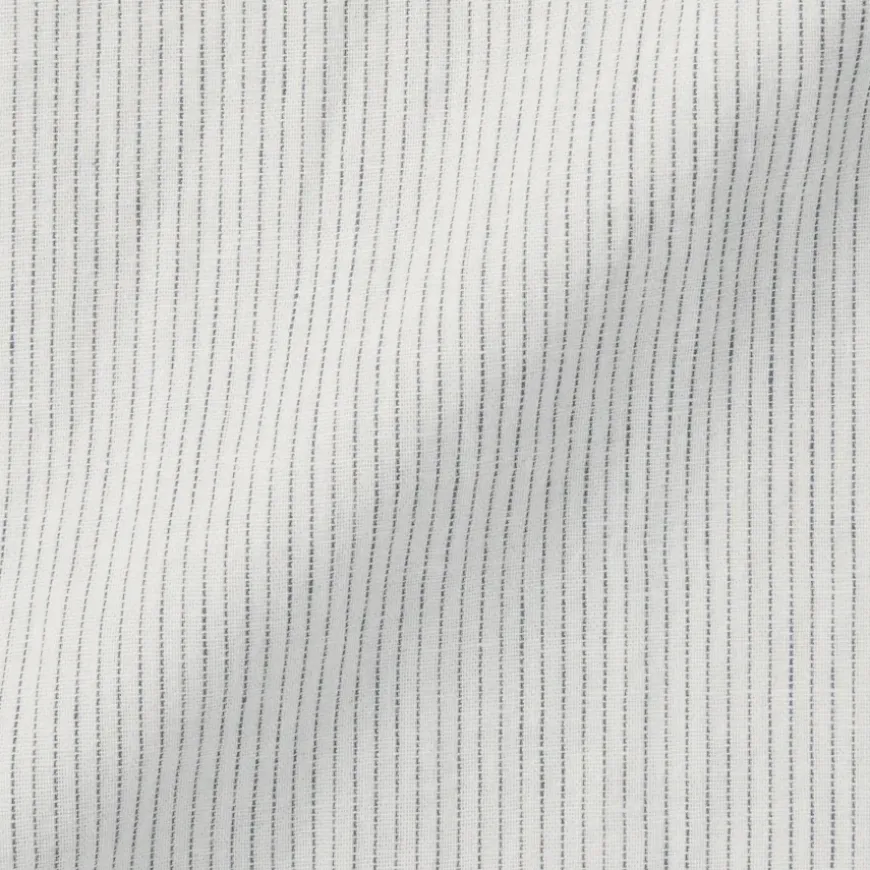 Men's Kapok Blend Double Gauze Long Sleeve Striped Shirt