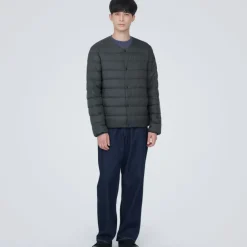 Men's Lightweight Down Collarless Jacket