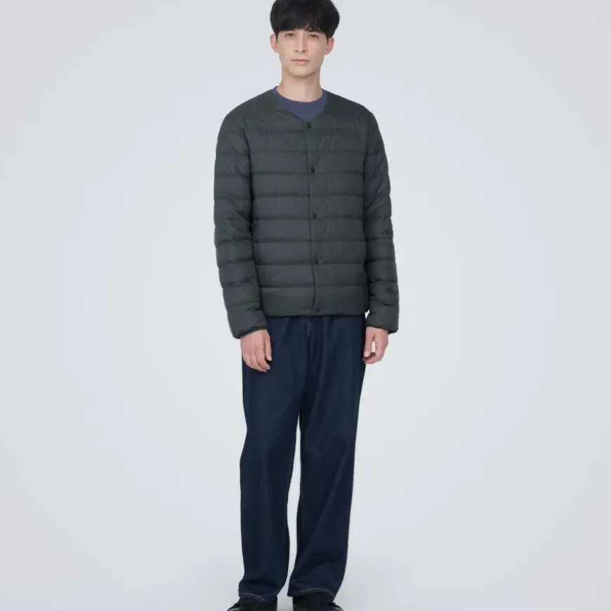 Men's Lightweight Down Collarless Jacket