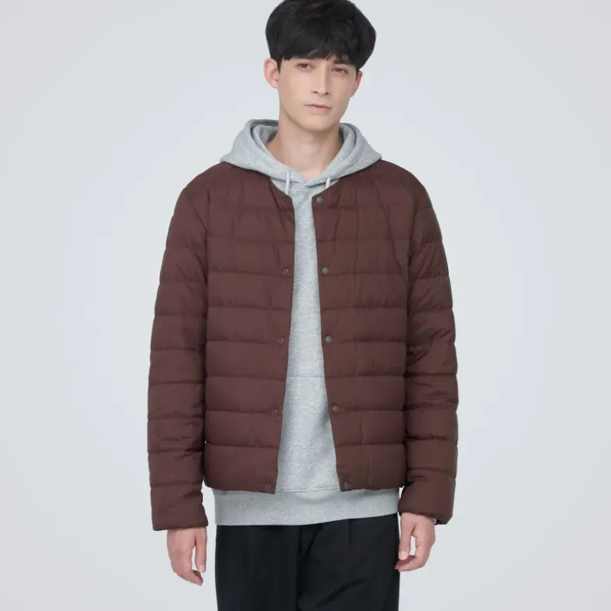 Men's Lightweight Down Collarless Jacket