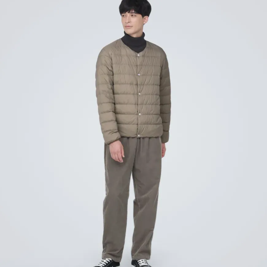 Men's Lightweight Down Collarless Jacket
