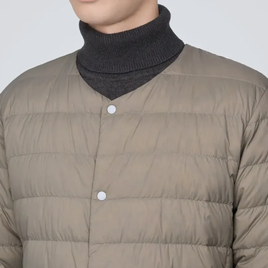 Men's Lightweight Down Collarless Jacket