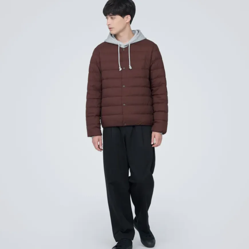 Men's Lightweight Down Collarless Jacket